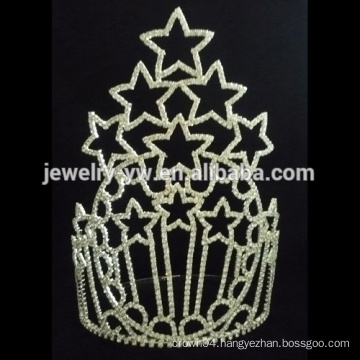 Christmas Fashion Hair Jewelry Star Tall Pageant Crown Tiara